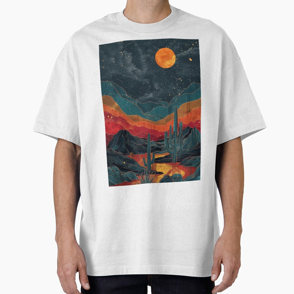 Deseart sunset art by Rockwpapart - Adult & Kids T-Shirts, Sweatshirts & Hoodies apparel design preview 1