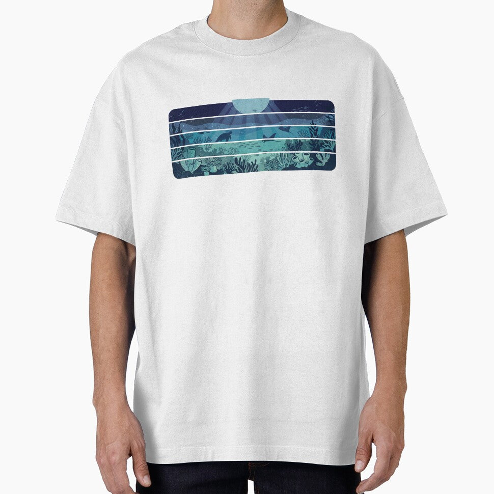 Underwater Ocean Moonlit World Vintage Sea Life - Adult & Kids T-Shirts, Sweatshirts & Hoodies apparel design preview 1