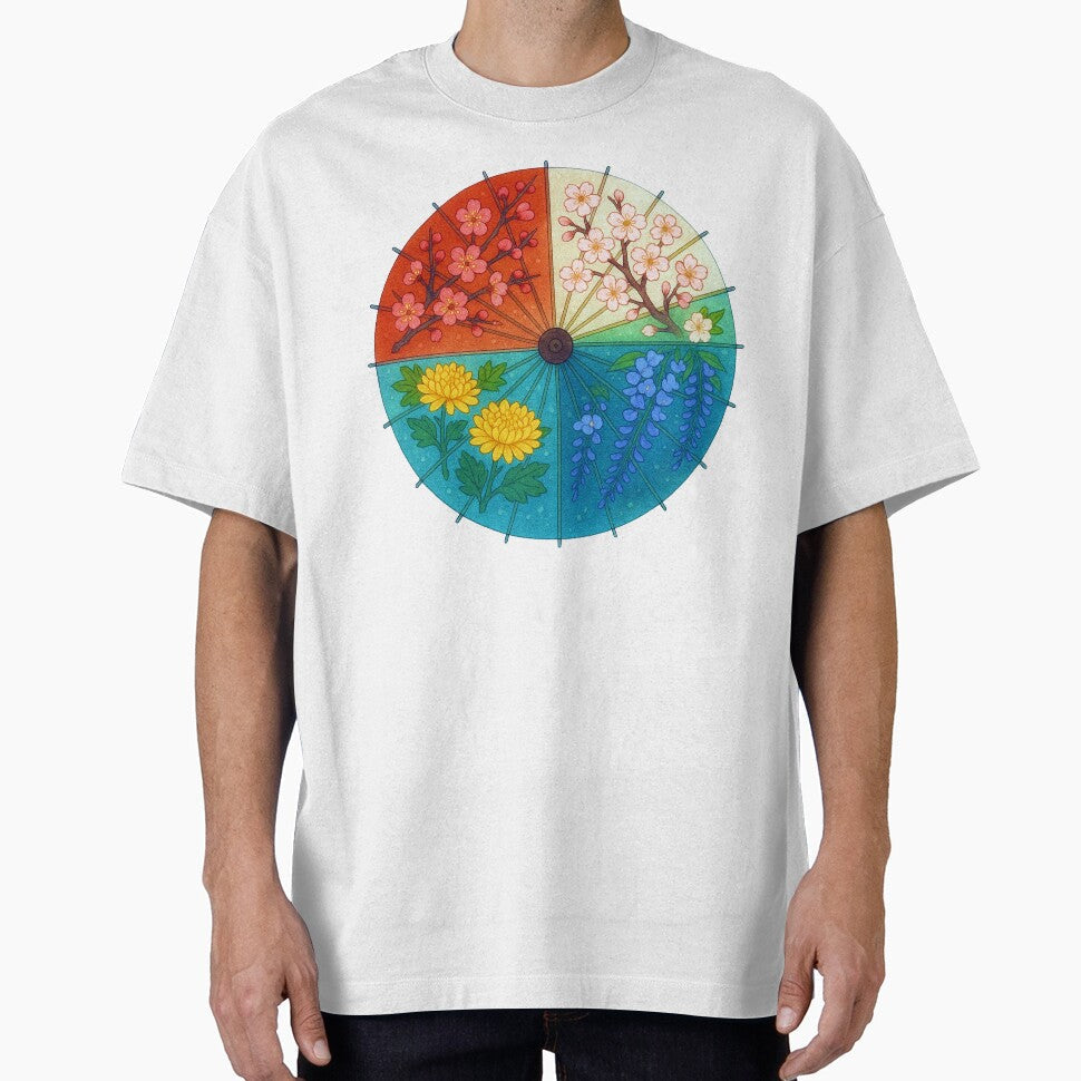 Seasonal Blossoms Ring Circle of Renewal by - Adult & Kids T-Shirts, Sweatshirts & Hoodies apparel design preview 1