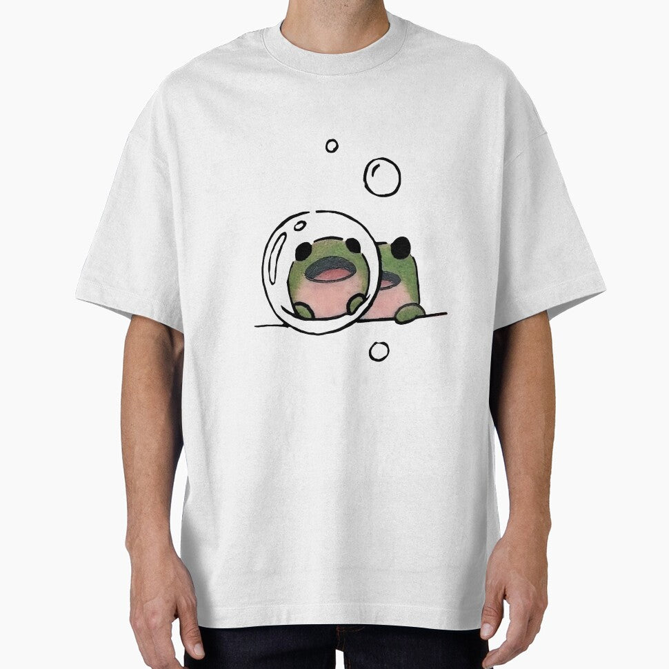 Cute Simple Frog in a Bubble Artwork by chookiebookie - Adult & Kids T-Shirts, Sweatshirts & Hoodies apparel design preview 1