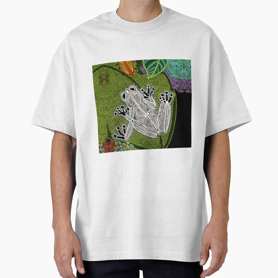 Frog aboriginal art by chanchan79 - Adult & Kids T-Shirts, Sweatshirts & Hoodies apparel design preview 1