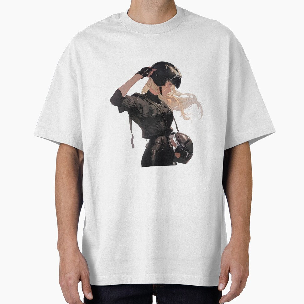 Blonde Biker Girl by Istarfal - Adult & Kids T-Shirts, Sweatshirts & Hoodies apparel design preview 1