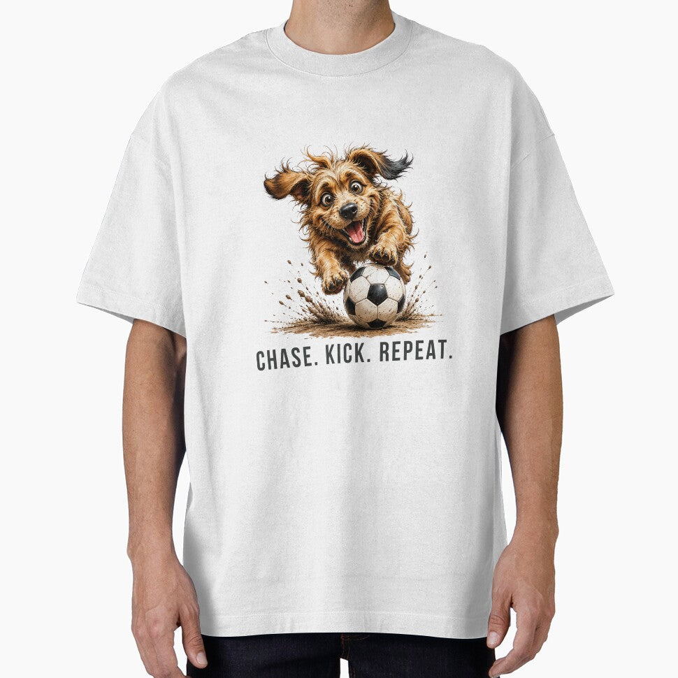 Soccer Scruffy Dog Illustration Puppy Football gift - Adult & Kids T-Shirts, Sweatshirts & Hoodies apparel design preview 1