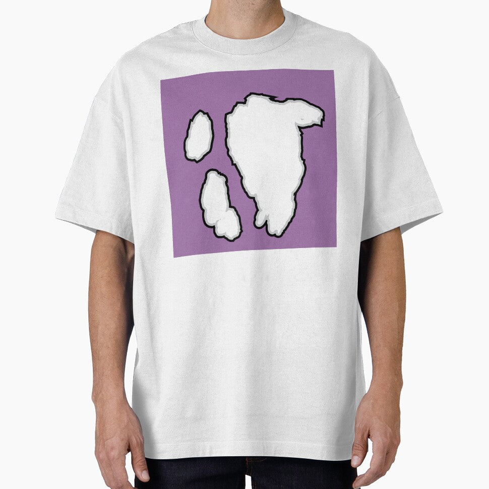 Big White Cow Pattern Violet Cowhide by - Adult & Kids T-Shirts, Sweatshirts & Hoodies apparel design preview 1