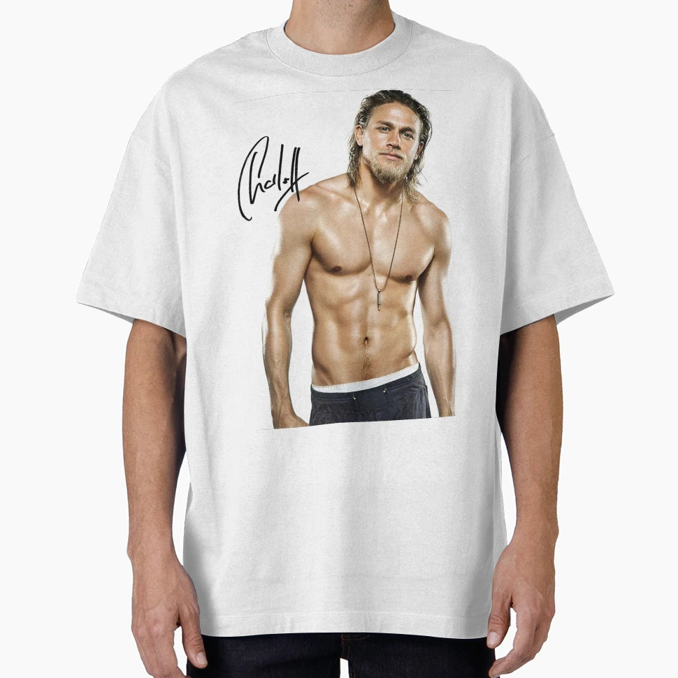 Charlie Hunnam Autograph T-Shirt - Unique Graphic for Adults - T-Shirt, Sweatshirt, Hoodie