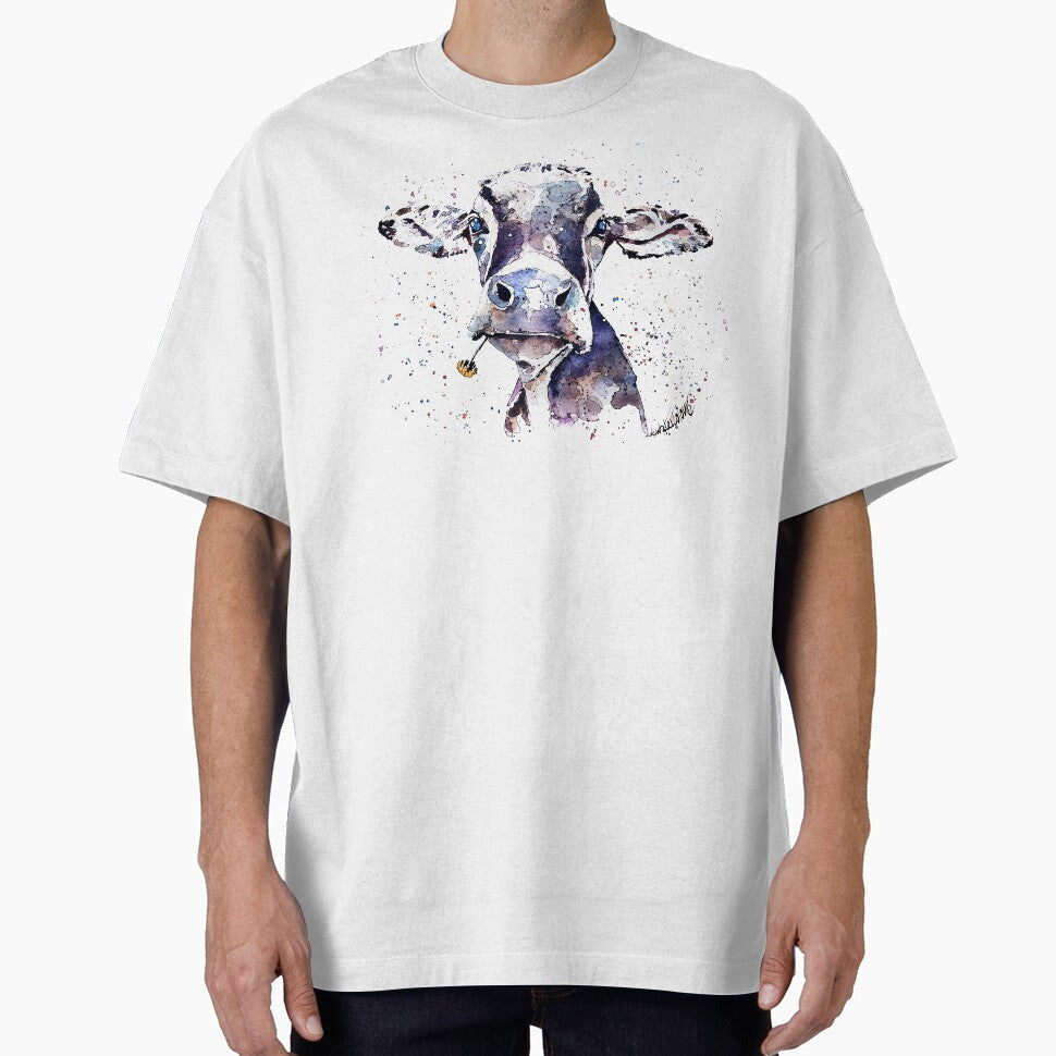 Dandeloin Cow by EdsWatercolours - Adult & Kids T-Shirts, Sweatshirts & Hoodies apparel design preview 1