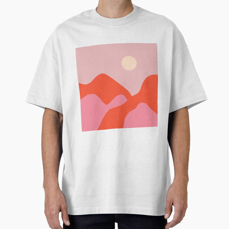 Minimal Desert Sky Pink by WildeandCo - Adult & Kids T-Shirts, Sweatshirts & Hoodies apparel design preview 1