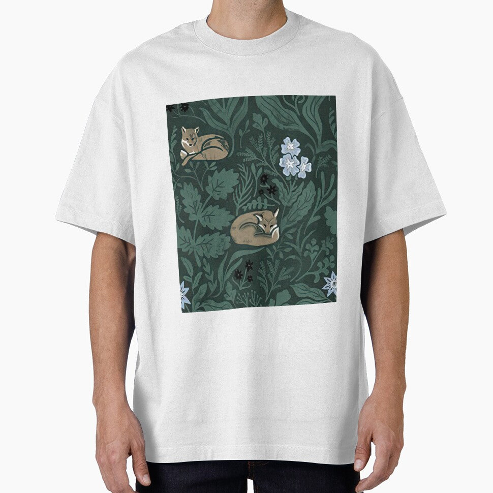 Fox Floral Pattern by VickyCloset - Adult & Kids T-Shirts, Sweatshirts & Hoodies apparel design preview 1