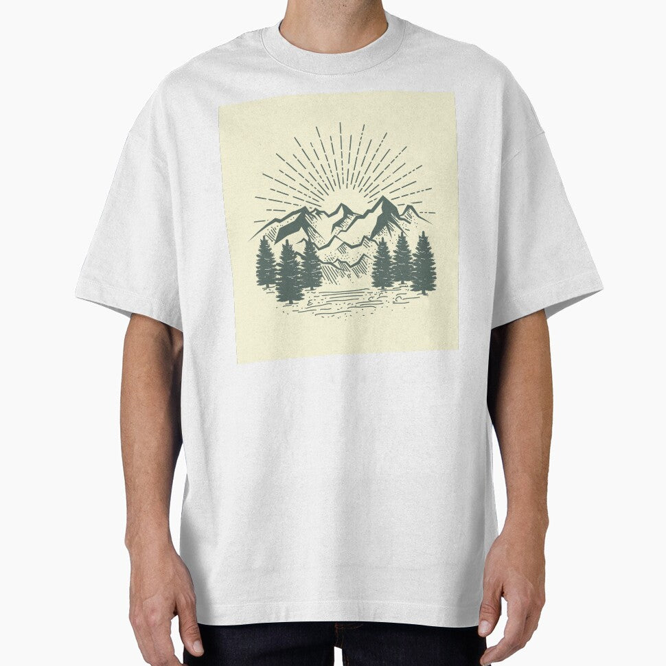 Mountain Forest Illustration by Peekonet - Adult & Kids T-Shirts, Sweatshirts & Hoodies apparel design preview 1