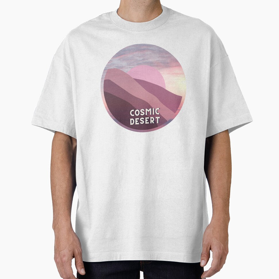 Pink Cosmic Desert Sunset Sand Sticker by MiaDelelai - Adult & Kids T-Shirts, Sweatshirts & Hoodies apparel design preview 1