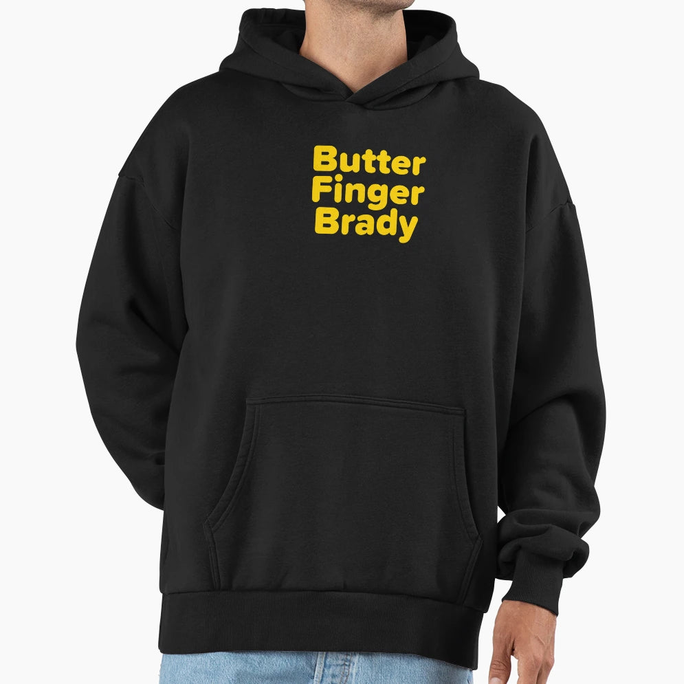 2018 Funny Butter Finger Brady Hoodie - Novelty Apparel for Adults - T-Shirt, Sweatshirt, Hoodie