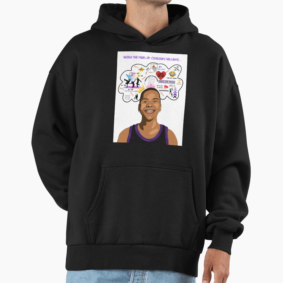 Inside Mind Courtney Williams Hoodie - Fun Novelty Design Men Women - T-Shirt, Sweatshirt, Hoodie