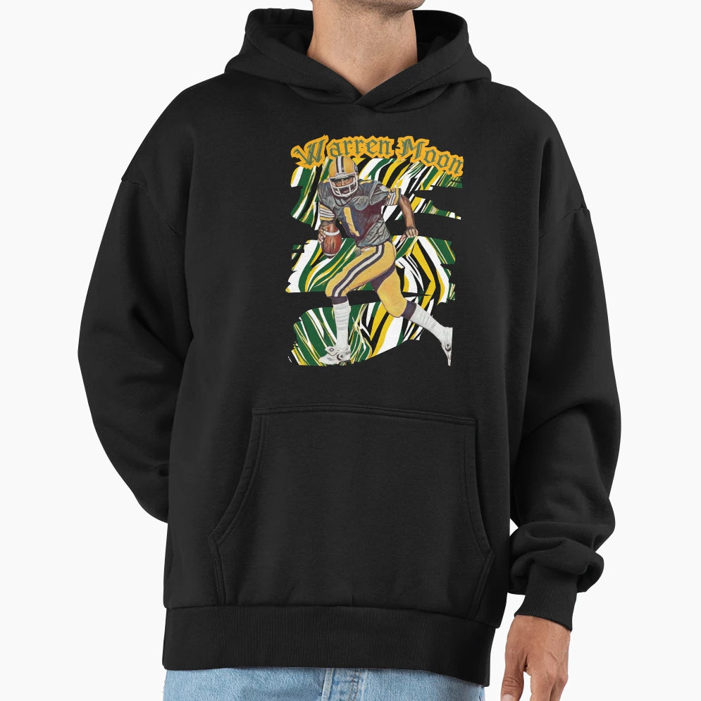Warren Moon Iconic Football Art Hoodie - Trendy Graphic Unisex - T-Shirt, Sweatshirt, Hoodie