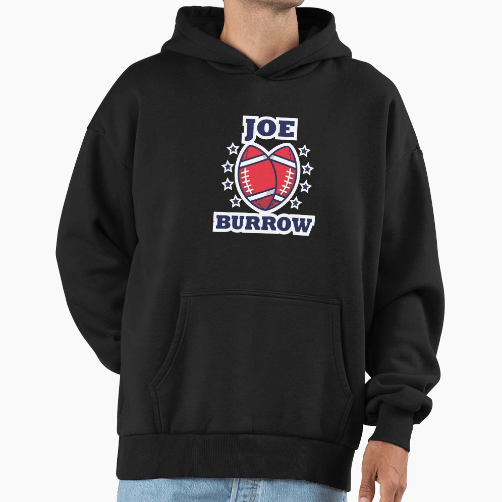 JB American Football Sports Love Hoodie - Fun Novelty Design Men Women - T-Shirt, Sweatshirt, Hoodie