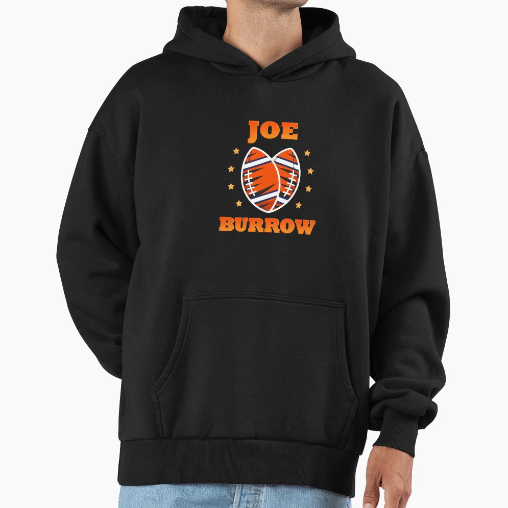 JB American Football Sports Love Hoodie - Novelty Apparel for Adults - T-Shirt, Sweatshirt, Hoodie