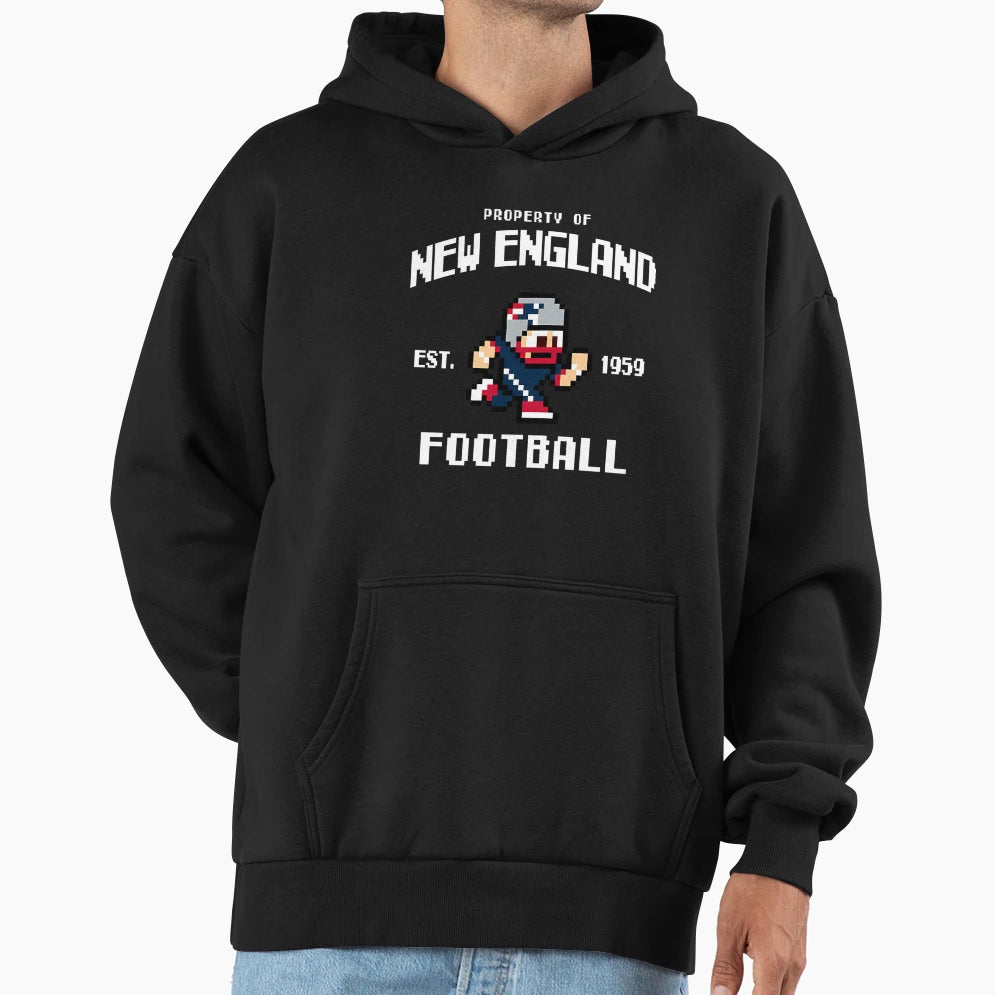 Property New England Patriots Football Hoodie - Novelty Apparel for Adults - T-Shirt, Sweatshirt, Hoodie