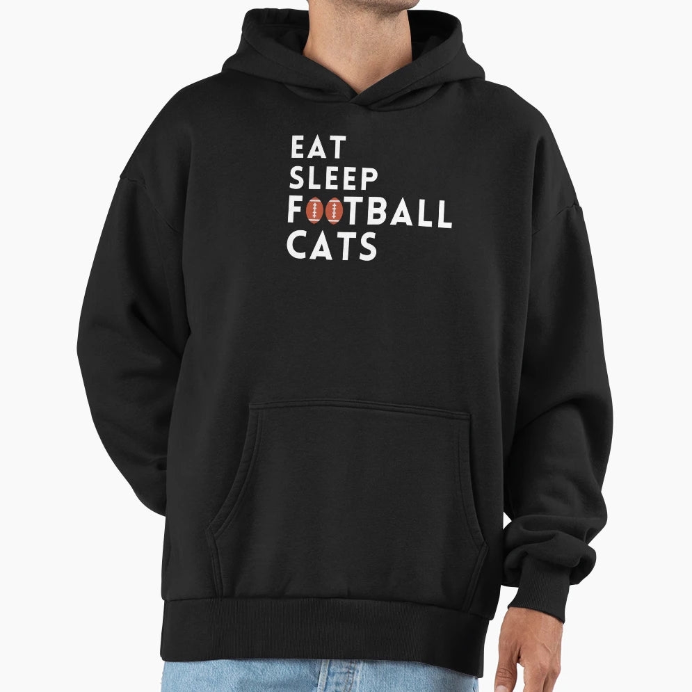 Eat Sleep Football Great Gift Football Hoodie - Minimalist Print Unisex - T-Shirt, Sweatshirt, Hoodie
