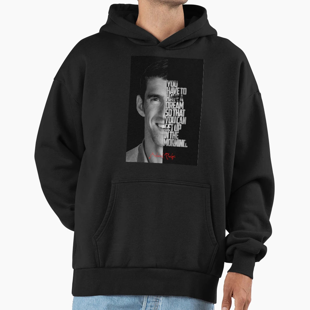 Black And White Michael Phelps Hoodie - Streetwear Style Men Women - T-Shirt, Sweatshirt, Hoodie
