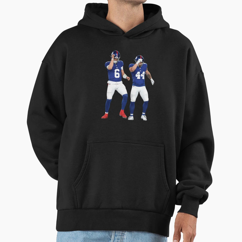 Cam Skattebo Jaxson Dart New York Giants Hoodie - Trendy Graphic for Adults - T-Shirt, Sweatshirt, Hoodie