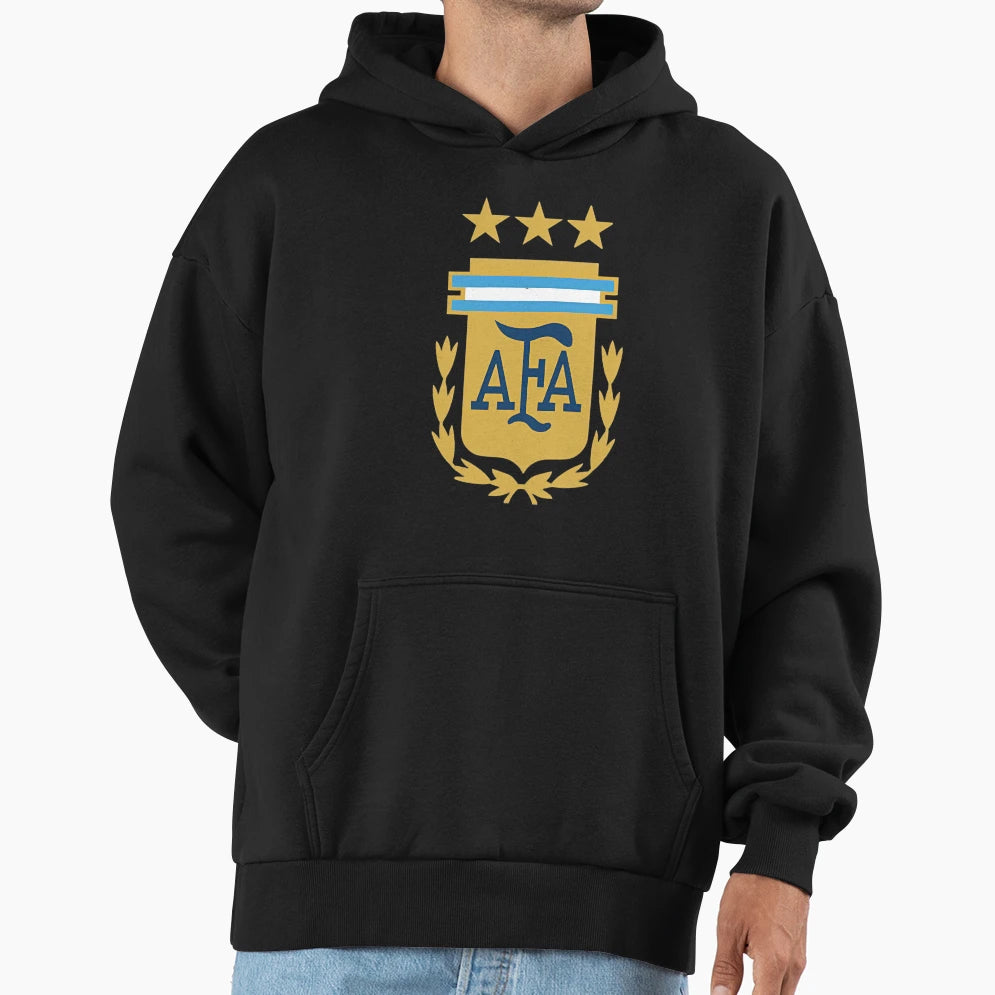 Argentina Afa 3 Stars Logo Hoodie - Unique Graphic Men Women - T-Shirt, Sweatshirt, Hoodie