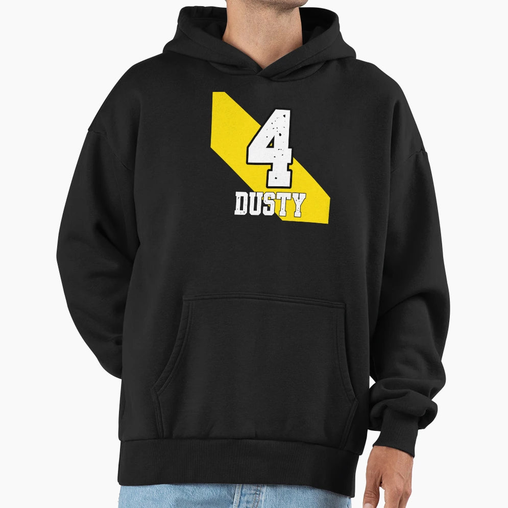 Dustiy Number Back Hoodie - Custom Art Print Unisex - T-Shirt, Sweatshirt, Hoodie