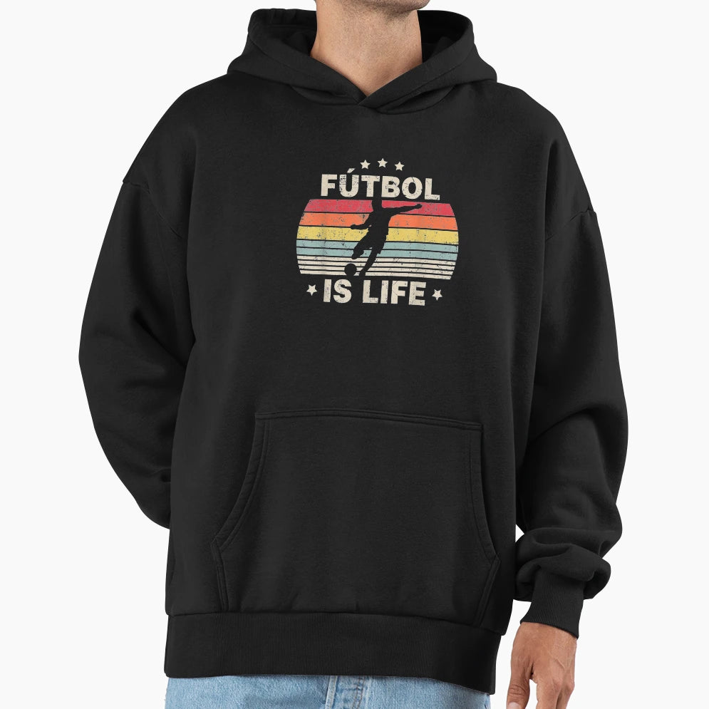 Futbol Is Life Soccer Funny Football Hoodie - Unique Graphic for Adults - T-Shirt, Sweatshirt, Hoodie