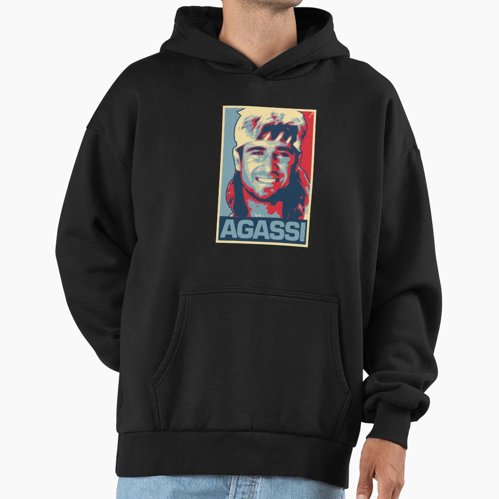 Agassi Hoodie - Aesthetic Graphic Men Women - T-Shirt, Sweatshirt, Hoodie