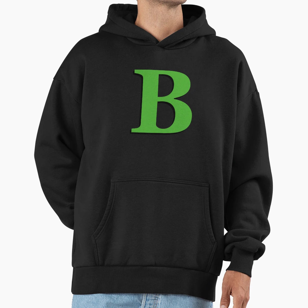Green B Hoodie - Aesthetic Graphic for Adults - T-Shirt, Sweatshirt, Hoodie