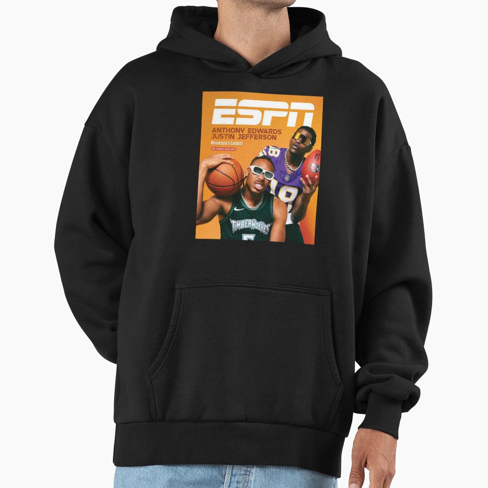 Anthony Edwards JJ Minnesota Hoodie - Aesthetic Graphic Men Women - T-Shirt, Sweatshirt, Hoodie