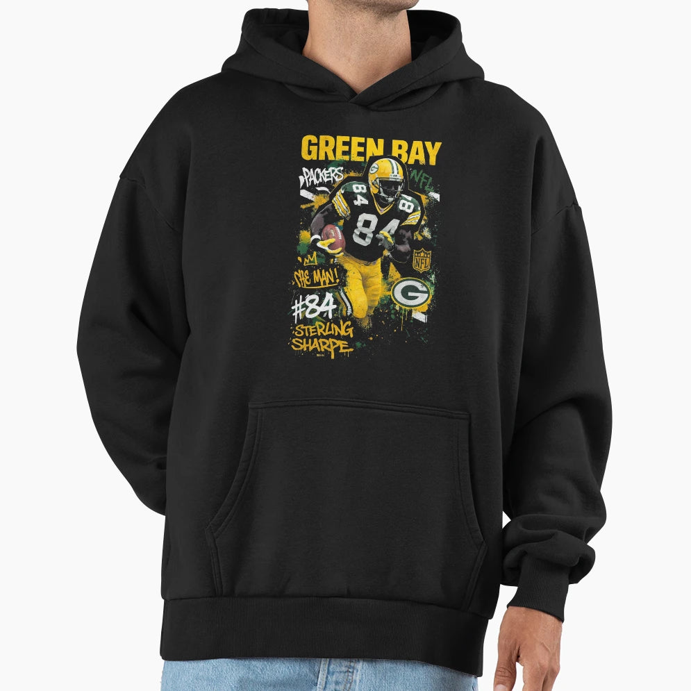 Sterling Sharpe Prime Time Green Bay Hoodie - Graphic Print for Adults - T-Shirt, Sweatshirt, Hoodie