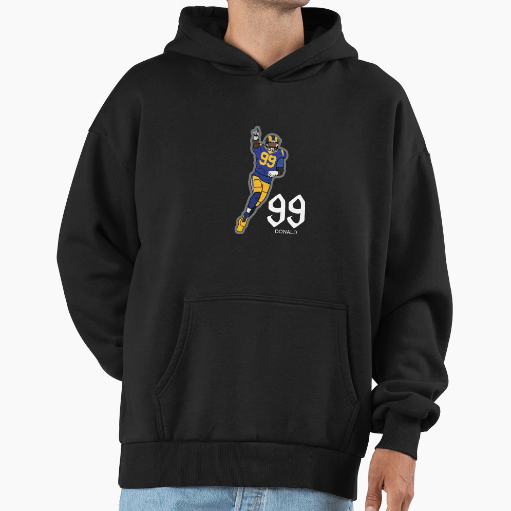 Aaron Donald 99 Hoodie - Minimalist Print Men Women - T-Shirt, Sweatshirt, Hoodie