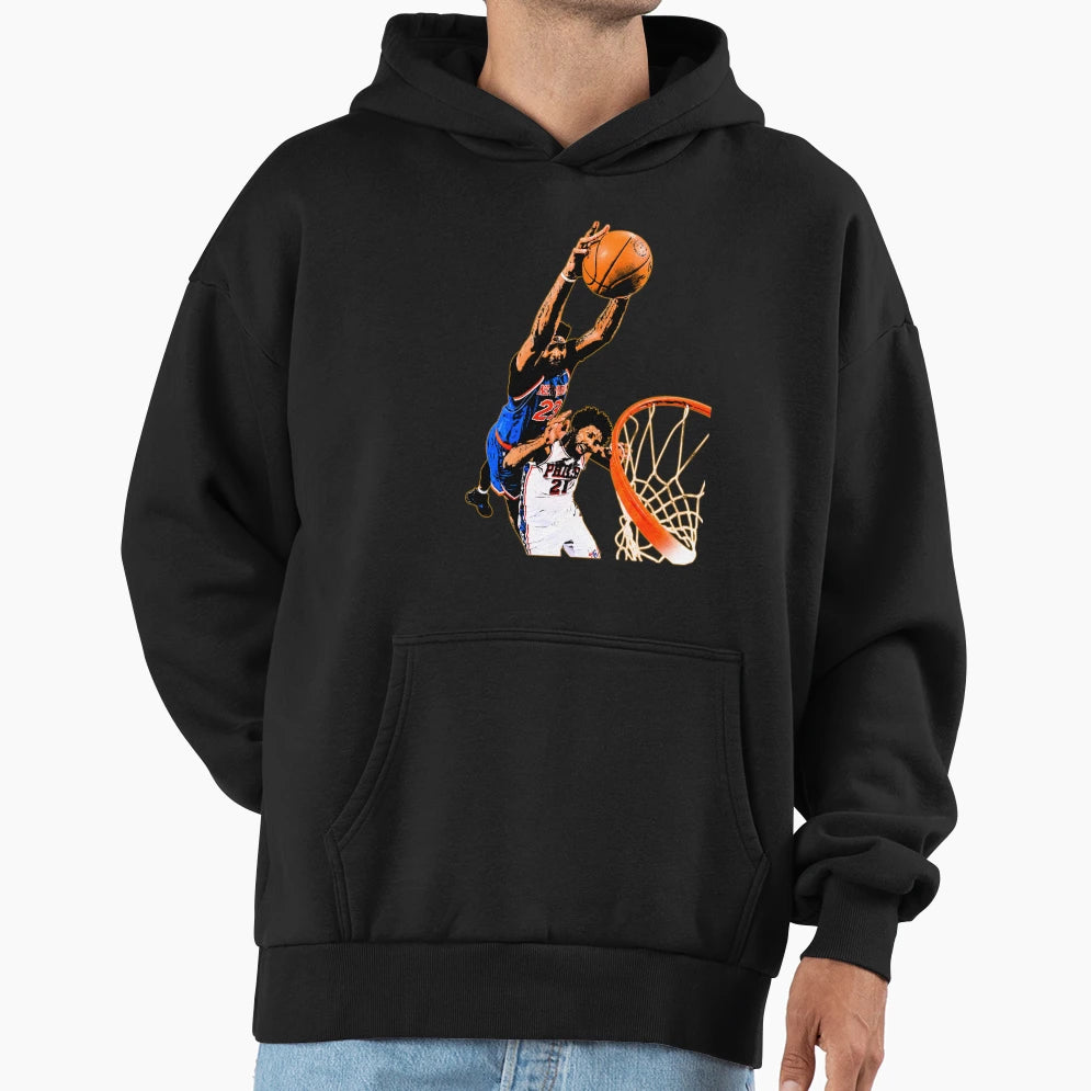 Mitchell Robinson Knicks Slam Dunk Hoodie - Minimalist Print for Adults - T-Shirt, Sweatshirt, Hoodie