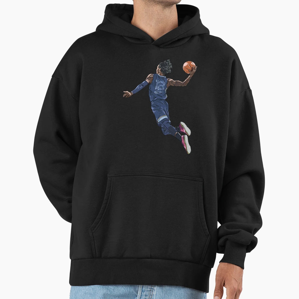 Ja Morant Dunk Sketch Hoodie - Fun Novelty Design Men Women - T-Shirt, Sweatshirt, Hoodie
