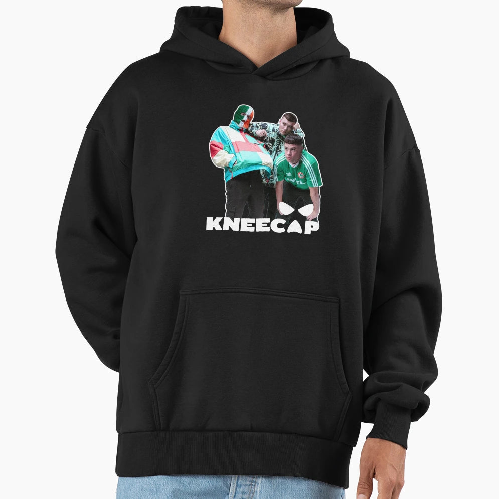 Kneecap Irish Rap Group Hoodie - Trendy Graphic for Adults - T-Shirt, Sweatshirt, Hoodie