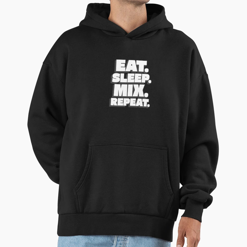 Eat Sleep Mix Repeat Dj Gift Hoodie - Unique Graphic for Adults - T-Shirt, Sweatshirt, Hoodie