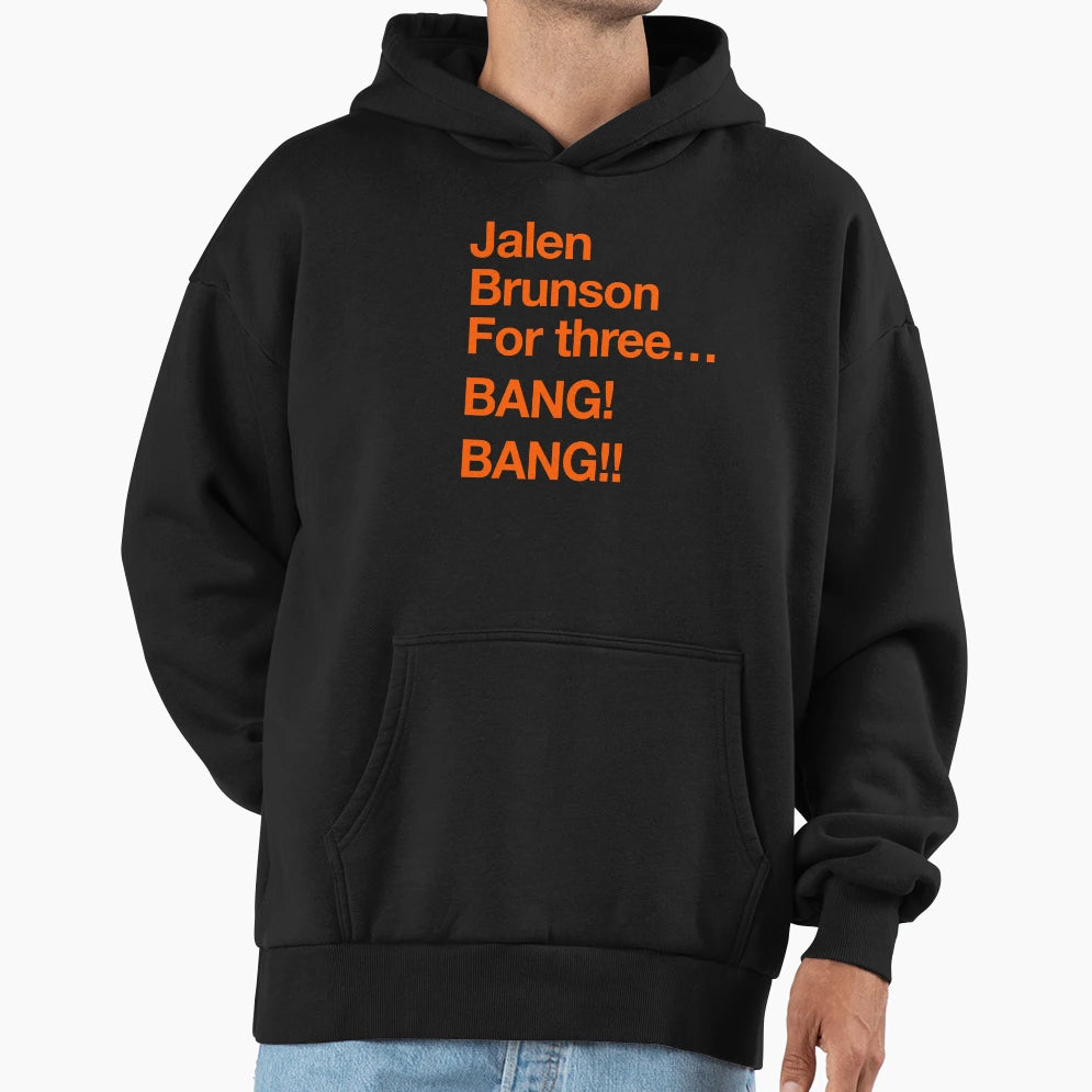 Jalen Brunson Double Bang Hoodie - Minimalist Print for Adults - T-Shirt, Sweatshirt, Hoodie