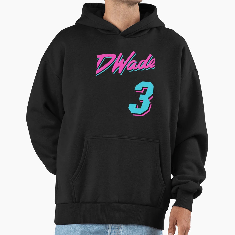 White Miami Wade Miami Vice Hoodie - Trendy Graphic Men Women - T-Shirt, Sweatshirt, Hoodie