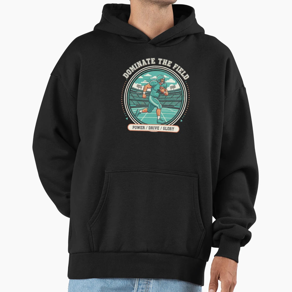 American Football Dominates Field Hoodie - Casual Everyday Wear for Adults - T-Shirt, Sweatshirt, Hoodie