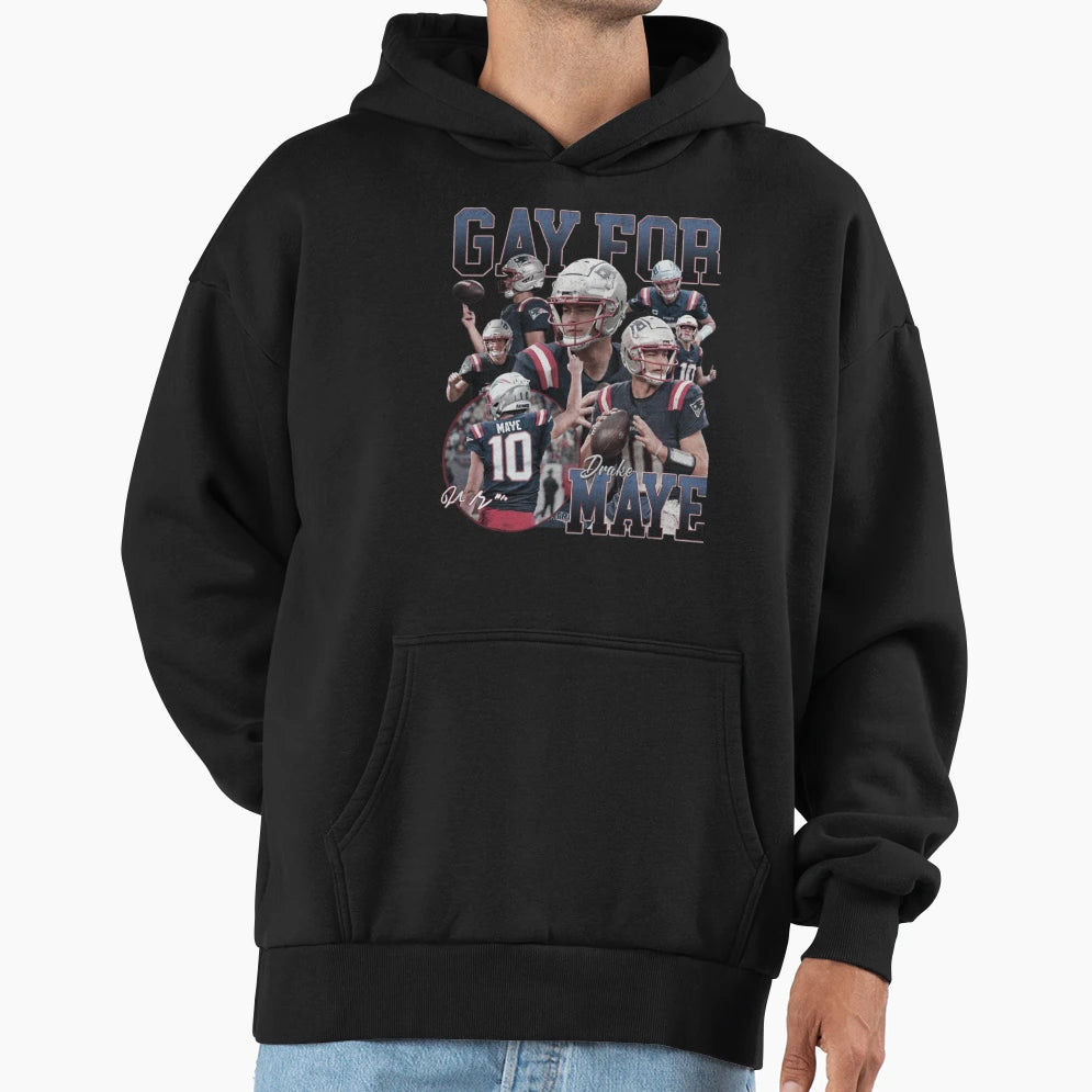 Gay Maye New England Patriots Drake Hoodie - Fun Novelty Design for Adults - T-Shirt, Sweatshirt, Hoodie