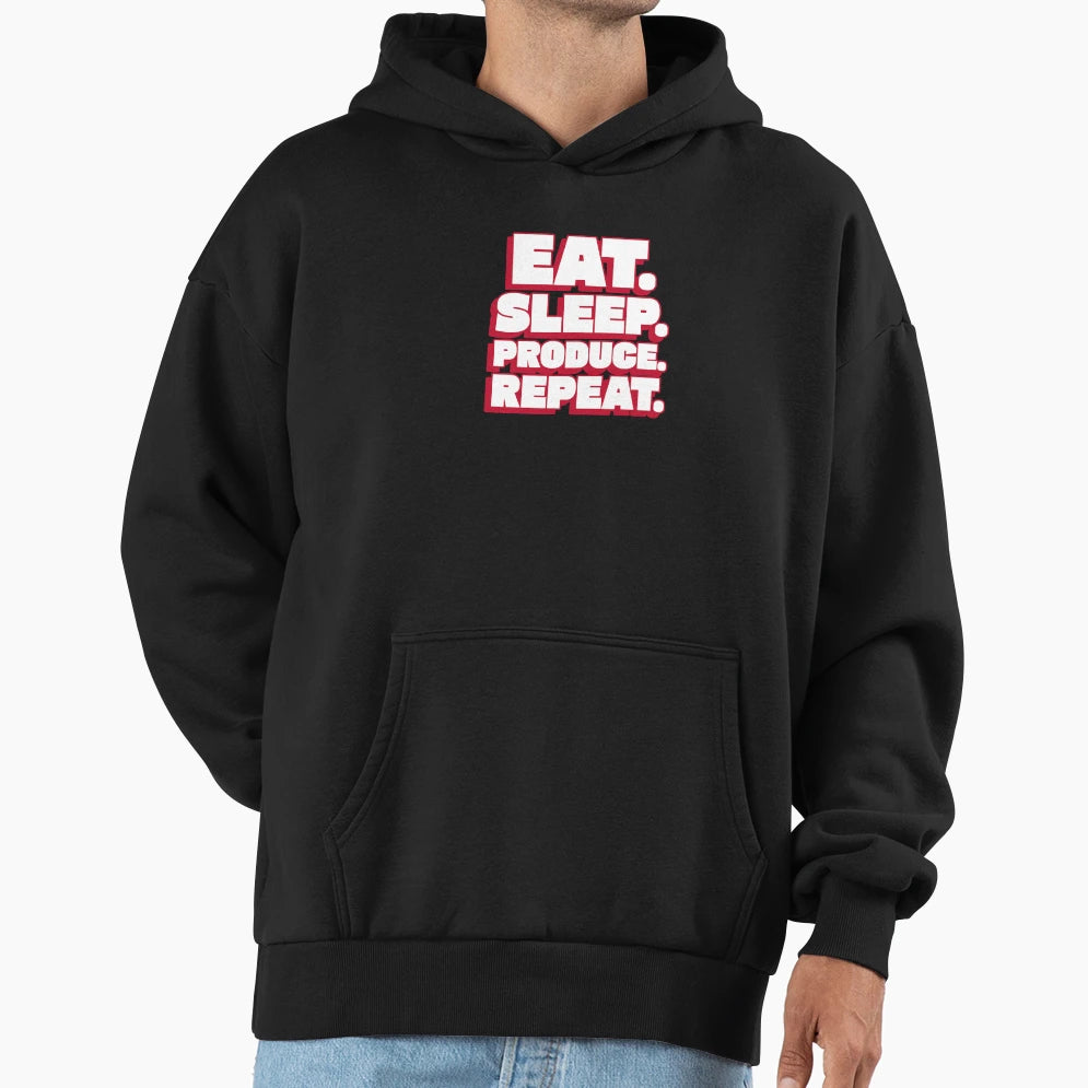 Eat Sleep Produce Repeat Music Producer Hoodie - Trendy Graphic Men Women - T-Shirt, Sweatshirt, Hoodie