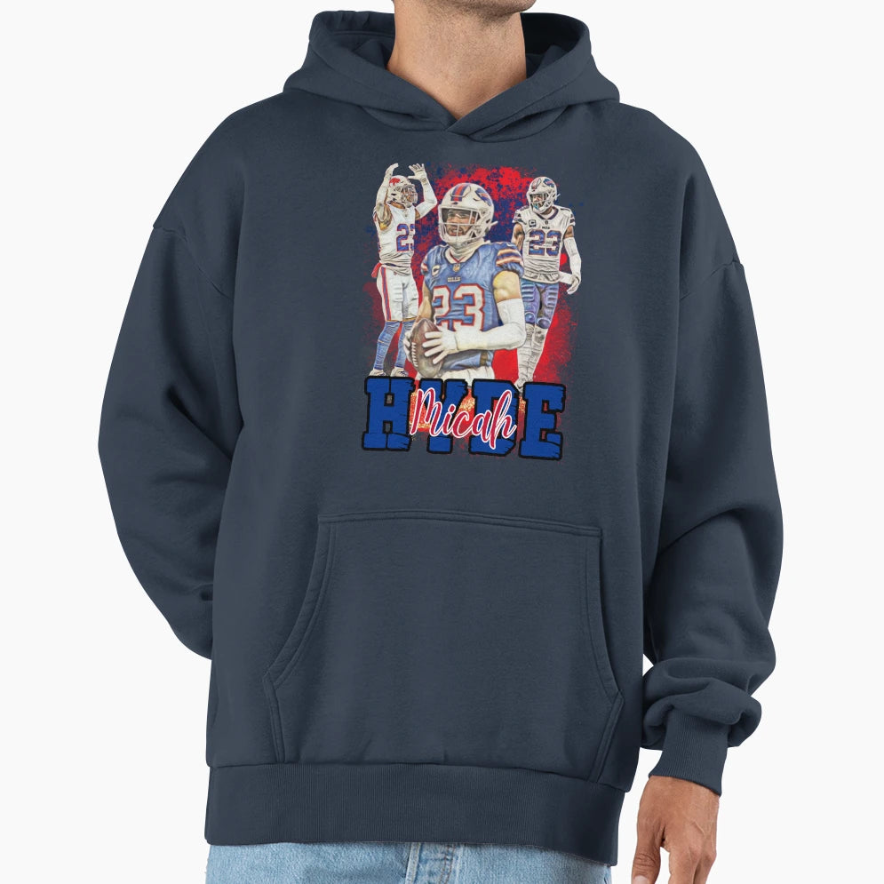 Micah Hyde Buffalo Bills Player Hoodie - Casual Everyday Wear Unisex - T-Shirt, Sweatshirt, Hoodie