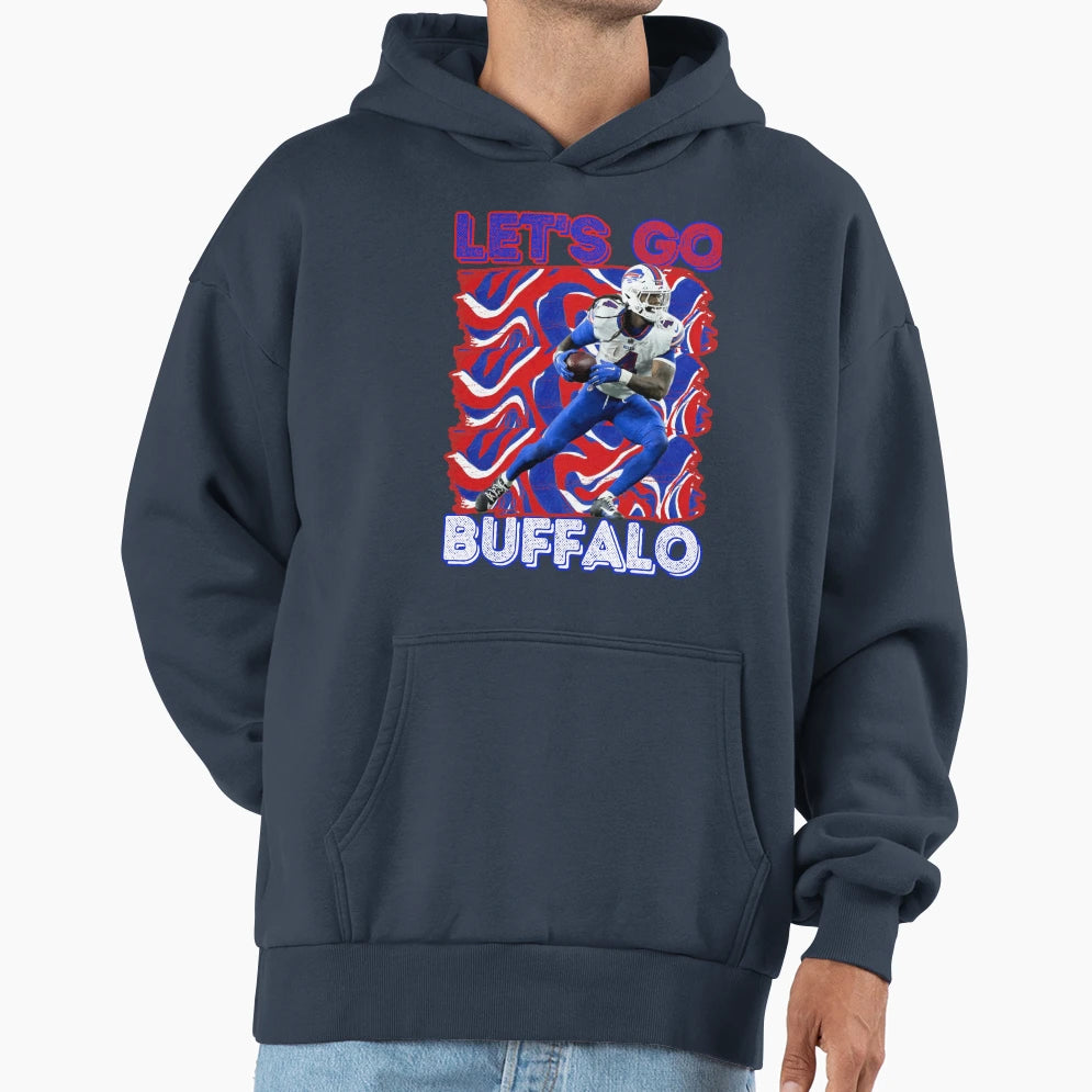 Lets Go Buffalo Hoodie - Minimalist Print Men Women - T-Shirt, Sweatshirt, Hoodie