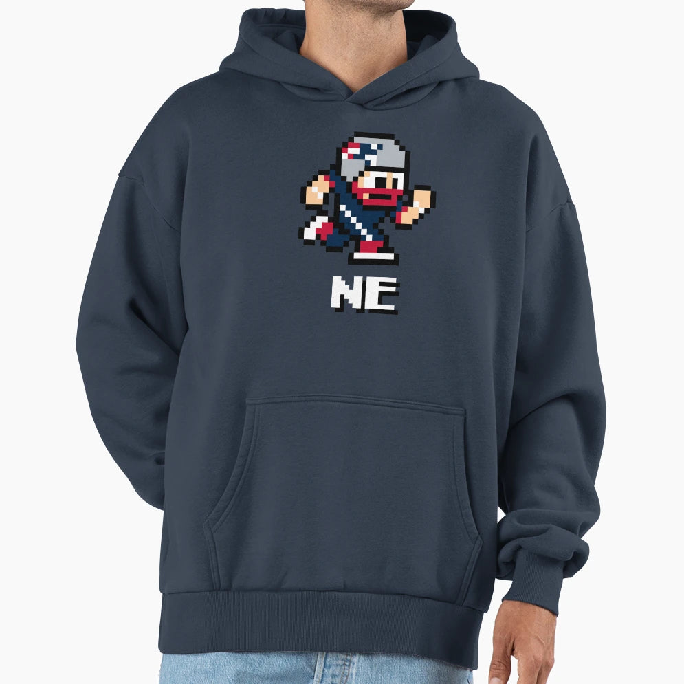 New England Patriots Tecmo Super Bowl Hoodie - Custom Art Print Men Women - T-Shirt, Sweatshirt, Hoodie