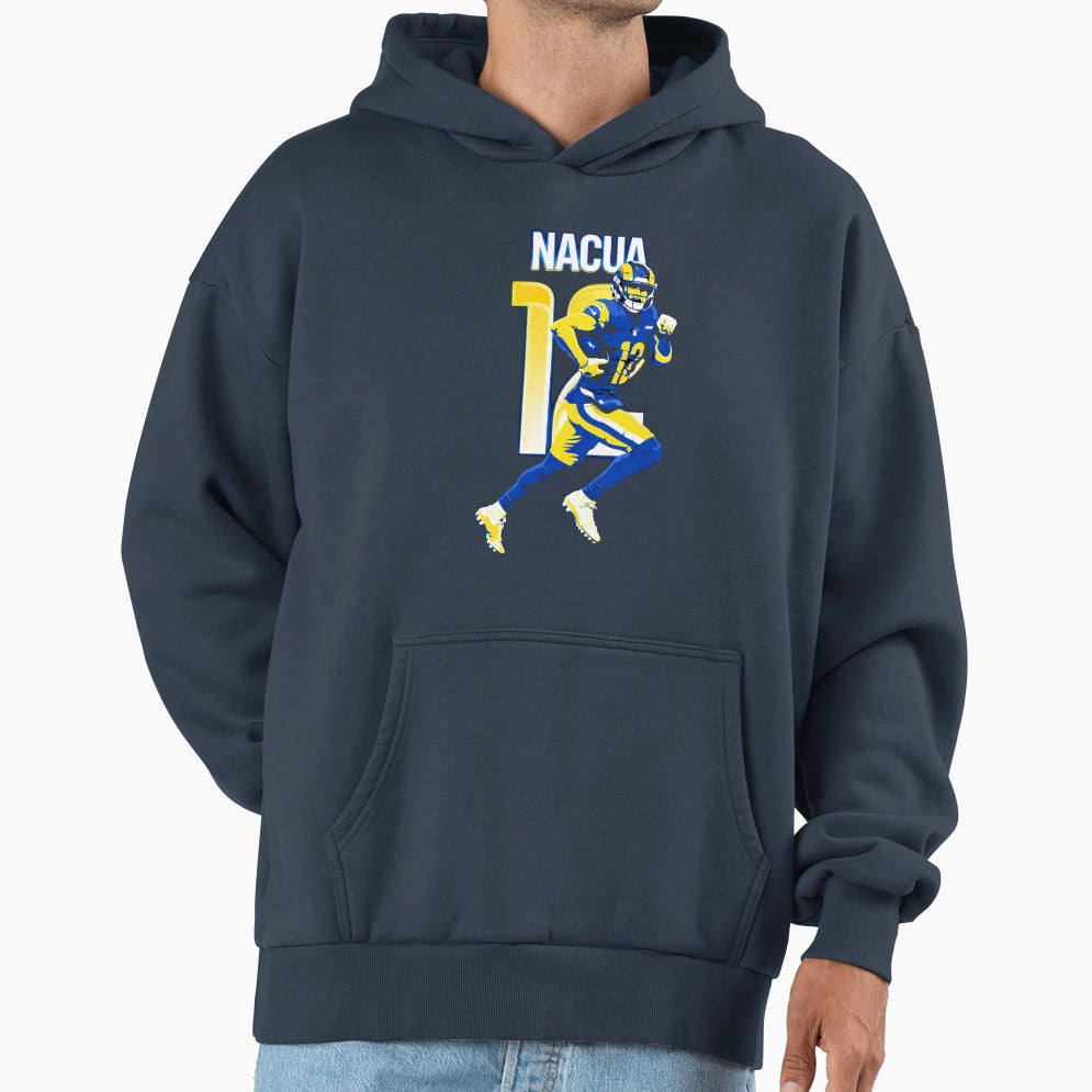 Puka Nacua Los Angeles 12 Football Art Hoodie - Streetwear Style for Adults - T-Shirt, Sweatshirt, Hoodie