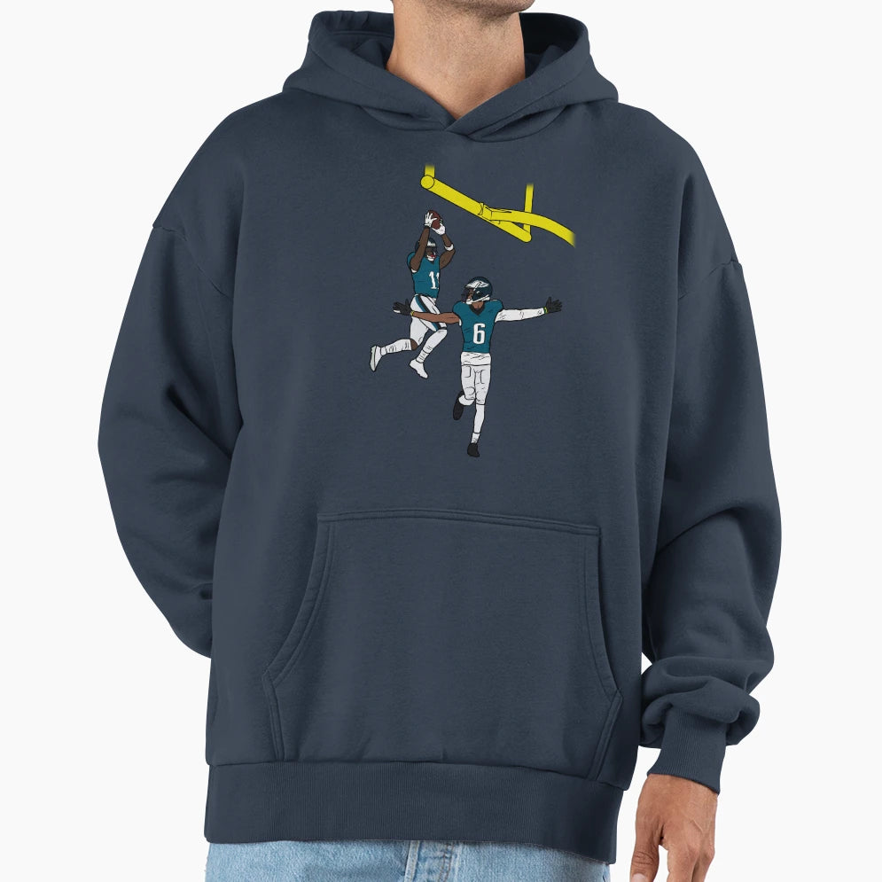 Aj Brown And Devonta Smith Dunk Celebration Hoodie - Novelty Apparel Unisex - T-Shirt, Sweatshirt, Hoodie