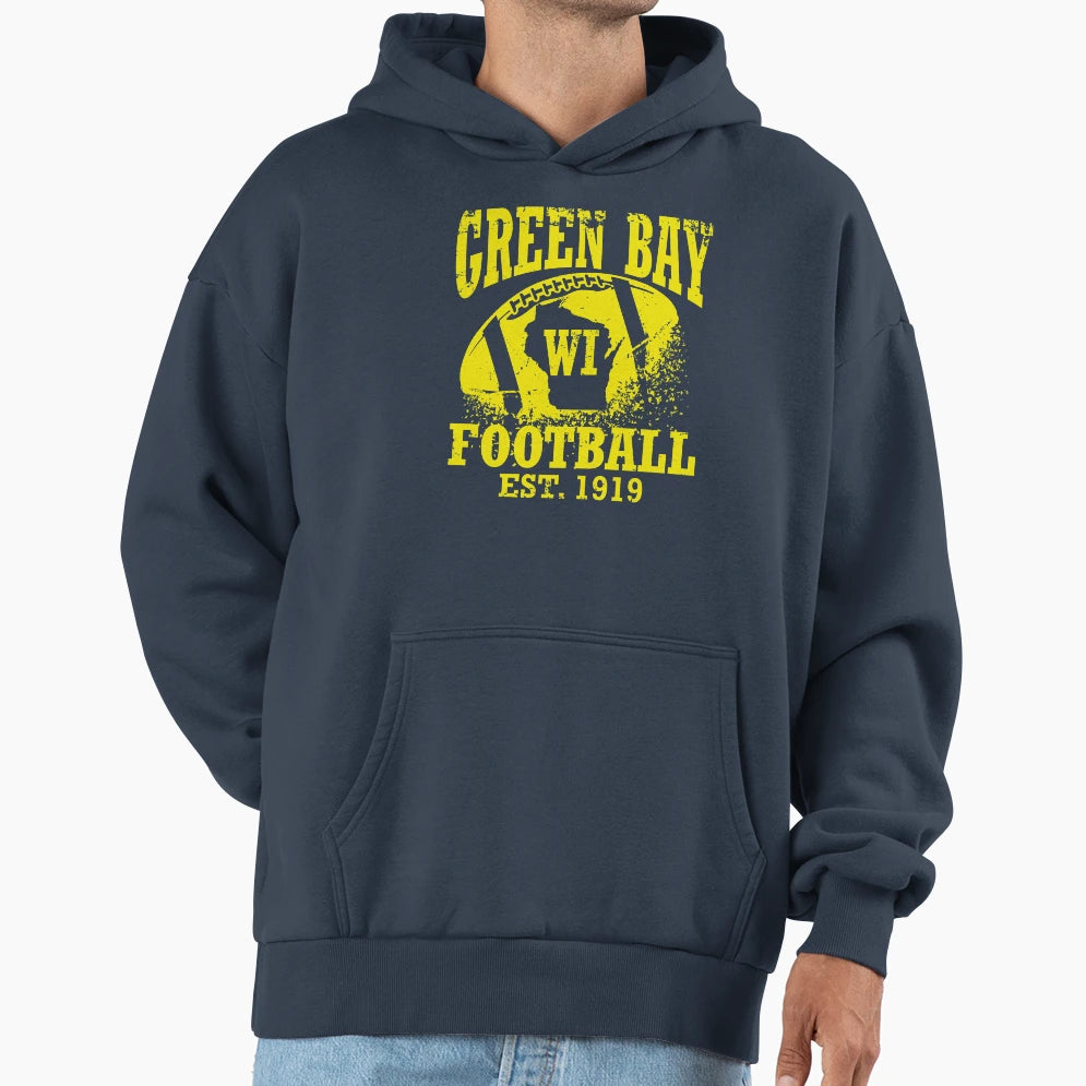 Green Bay Football Hoodie - Graphic Print Unisex - T-Shirt, Sweatshirt, Hoodie