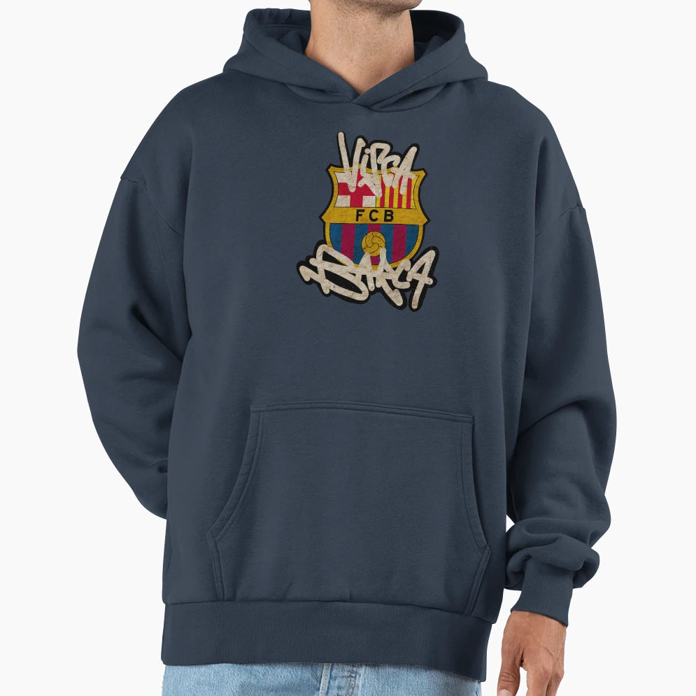 Visca Barca Hoodie - Custom Art Print for Adults - T-Shirt, Sweatshirt, Hoodie