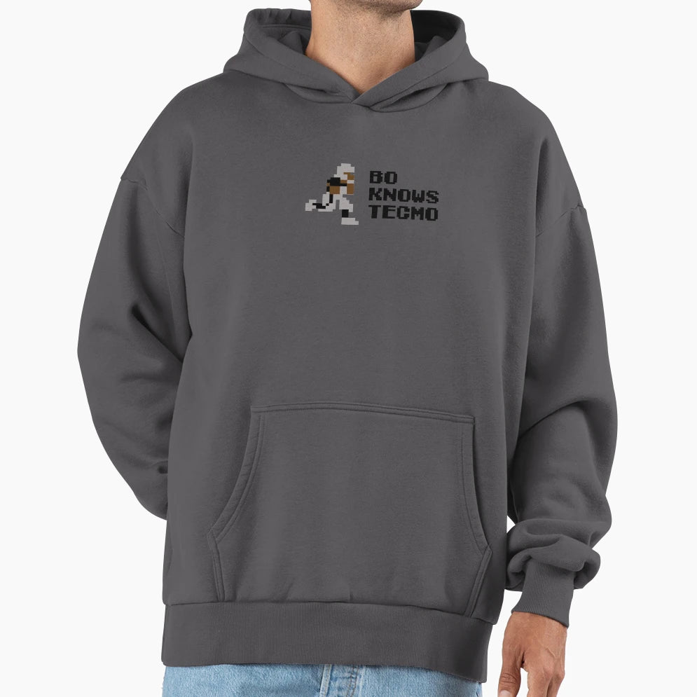 Bo Knows Tecmo Hoodie - Trendy Graphic Men Women - T-Shirt, Sweatshirt, Hoodie