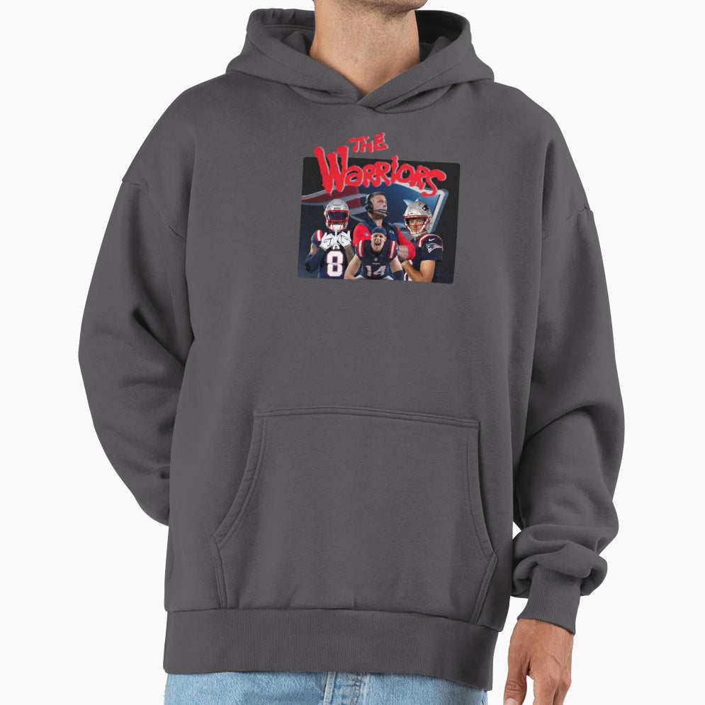 New England Patriots Warriors Super Hoodie - Aesthetic Graphic for Adults - T-Shirt, Sweatshirt, Hoodie