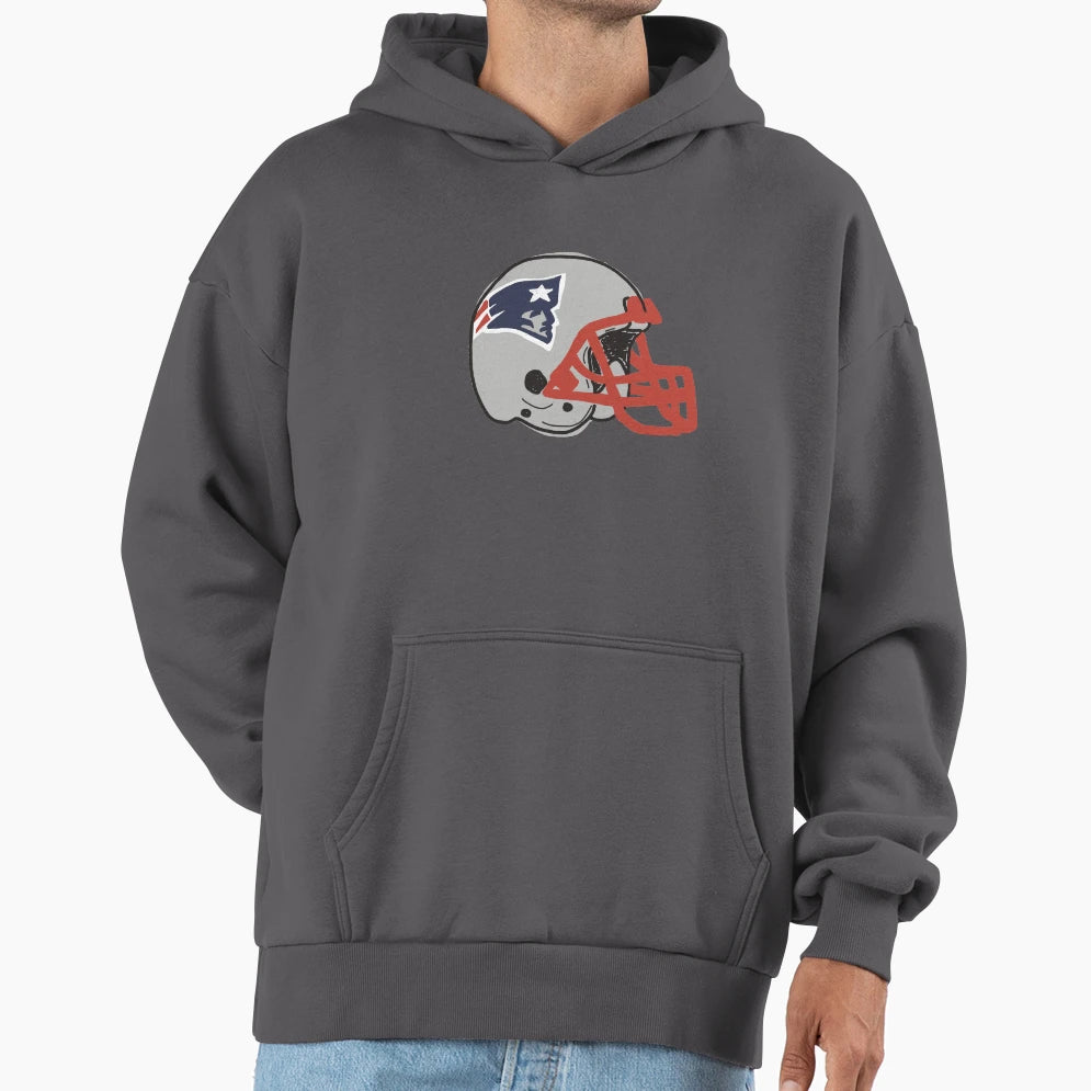 Patriots Helmet Hoodie - Aesthetic Graphic for Adults - T-Shirt, Sweatshirt, Hoodie